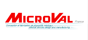 Logo MICROVAL, spécialiste des implants et instruments destinés à la chirurgie cardio-vasculaire, digestive et urologique